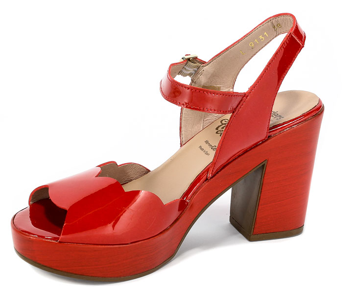 Sandały Wonders L-9131 Charol Rojo