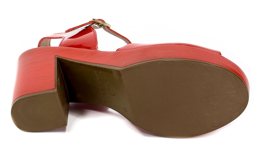 Sandały Wonders L-9131 Charol Rojo