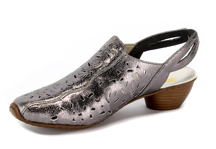 Sandały Rieker 43769-90 Metallic
