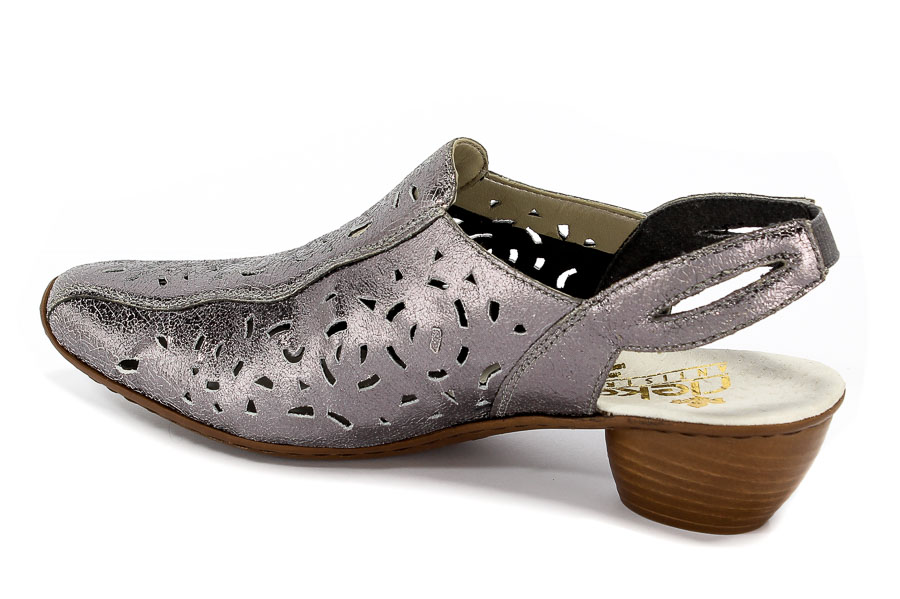Sandały Rieker 43769-90 Metallic