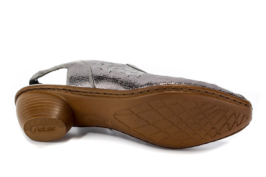 Sandały Rieker 43769-90 Metallic