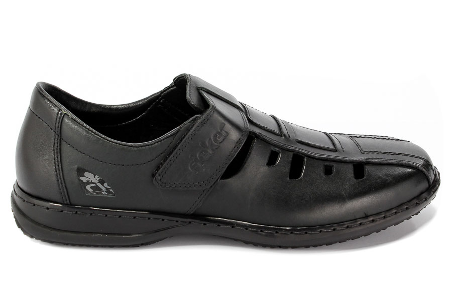 Półbuty Letnie Rieker 01383-00 Black