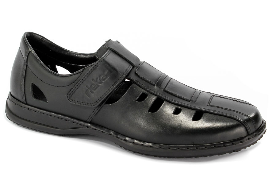 Półbuty Letnie Rieker 01383-00 Black
