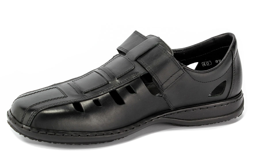 Półbuty Letnie Rieker 01383-00 Black