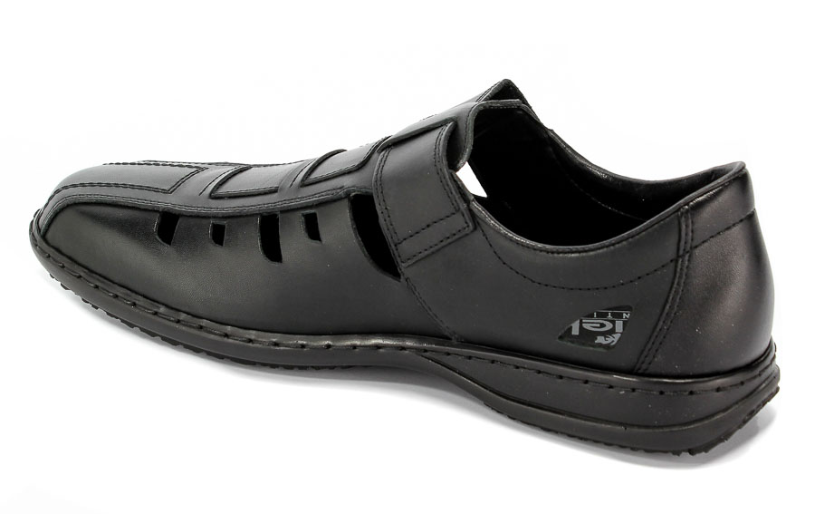 Półbuty Letnie Rieker 01383-00 Black