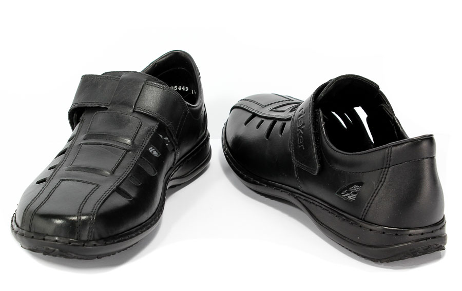 Półbuty Letnie Rieker 01383-00 Black