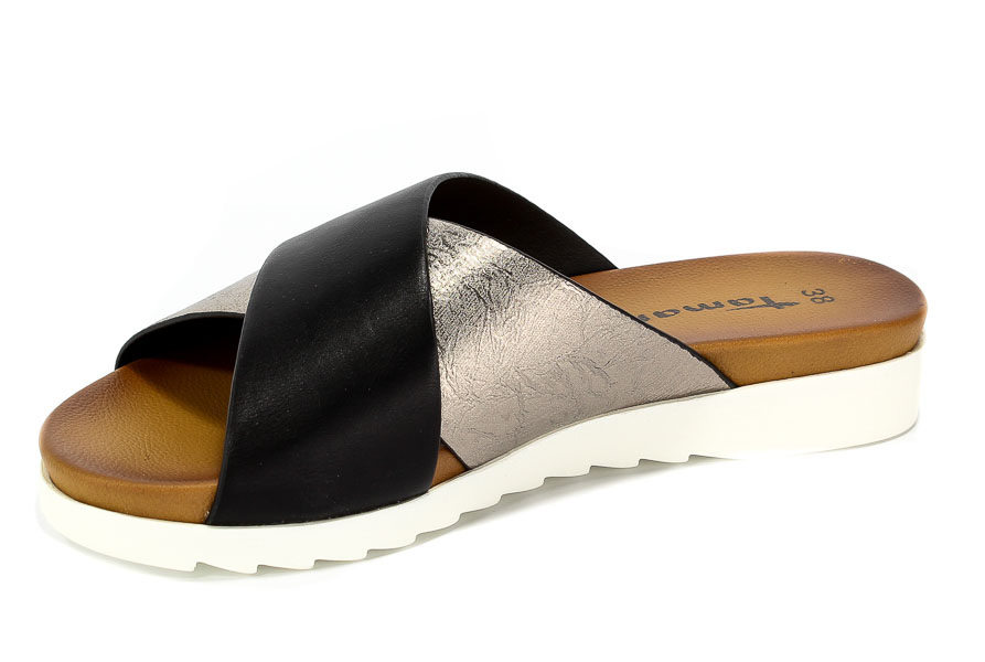 Klapki Tamaris 1-27229-20 074 Blk/Pewter Met