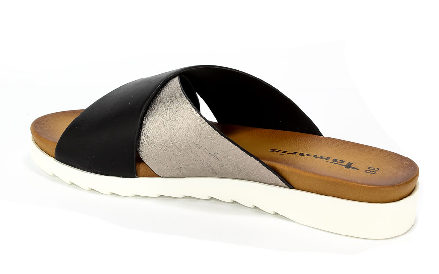Klapki Tamaris 1-27229-20 074 Blk/Pewter Met