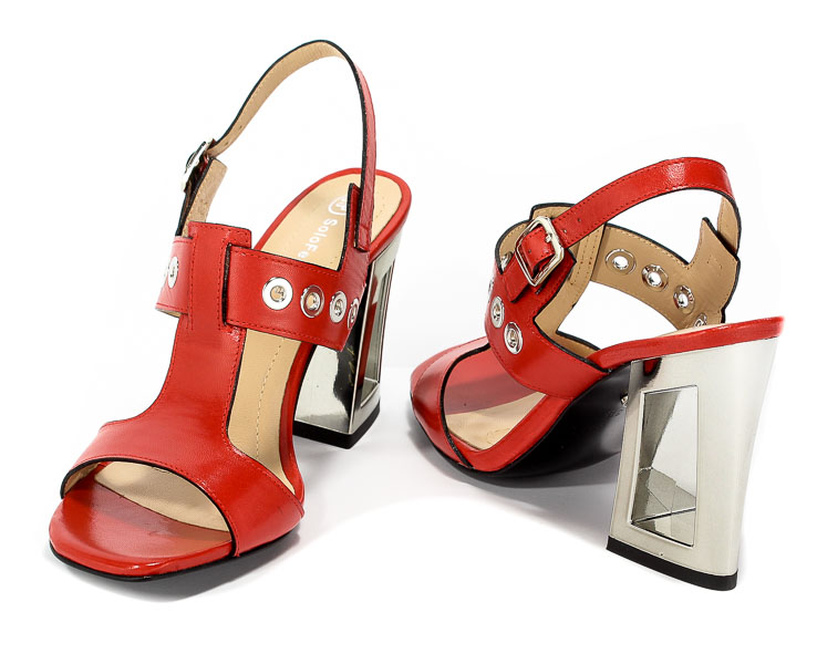 Sandały Solo Femme 60818-11-C86/000-07-00 Czerwony