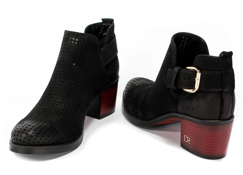 Botki Letnie Carinii B4361-360-000-000-861 Czarny