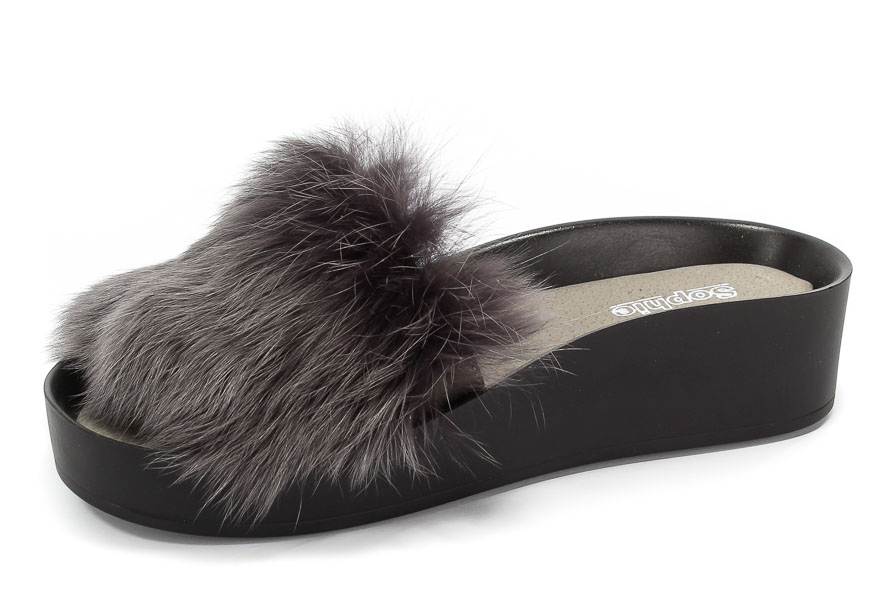 Klapki Euro Moda Ram 1243 Szary F-1