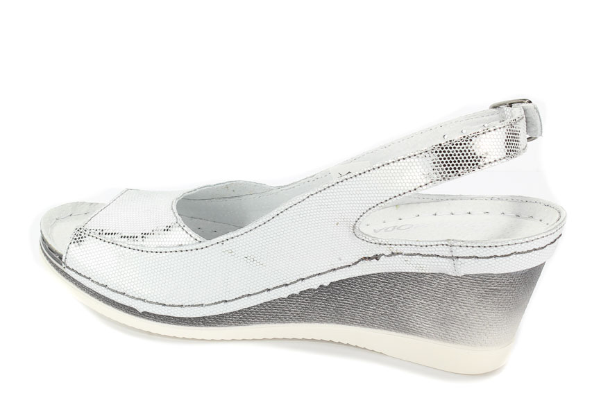 Sandały Euro Moda Ram 1118 Srebrny L-67