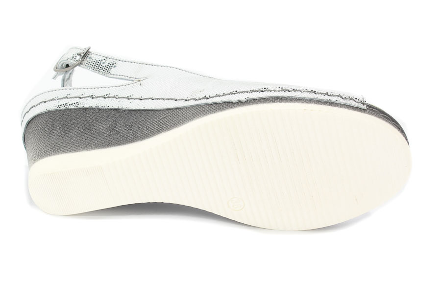 Sandały Euro Moda Ram 1118 Srebrny L-67