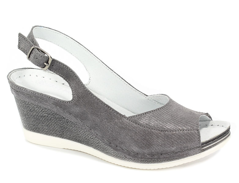Sandały Euro Moda Ram 1118 Szary LD-25