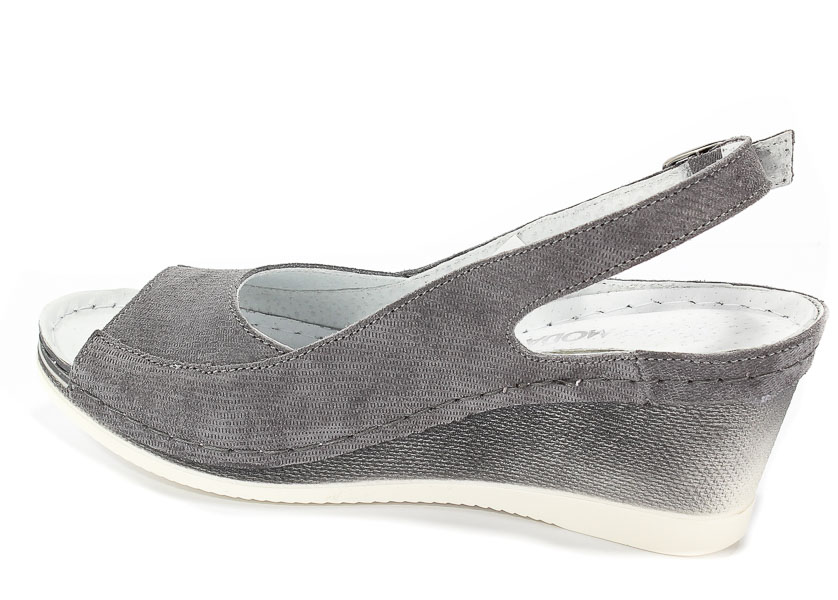 Sandały Euro Moda Ram 1118 Szary LD-25