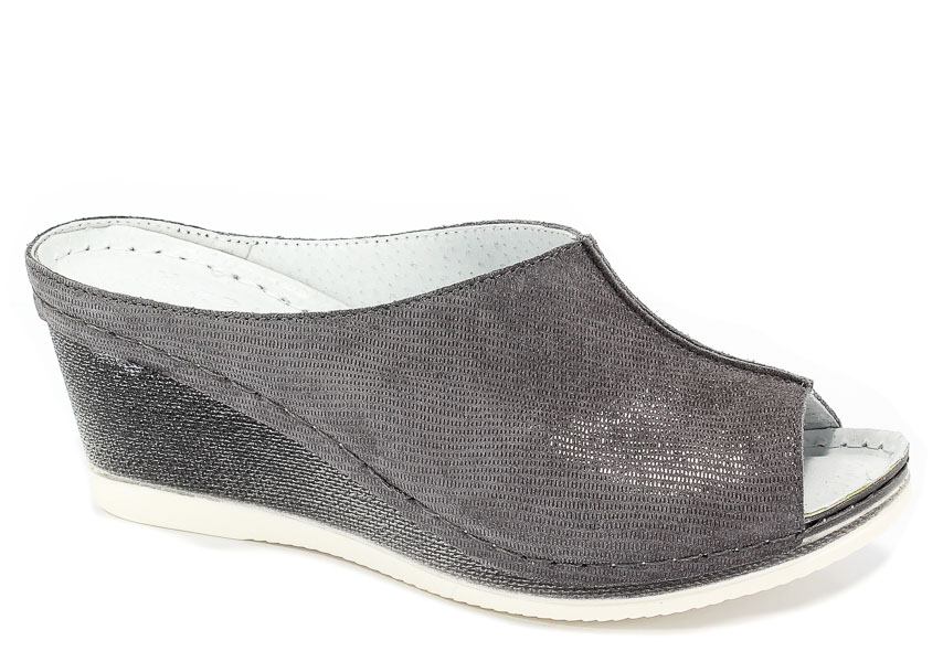 Klapki Euro Moda Ram 1099 Szary LD-25