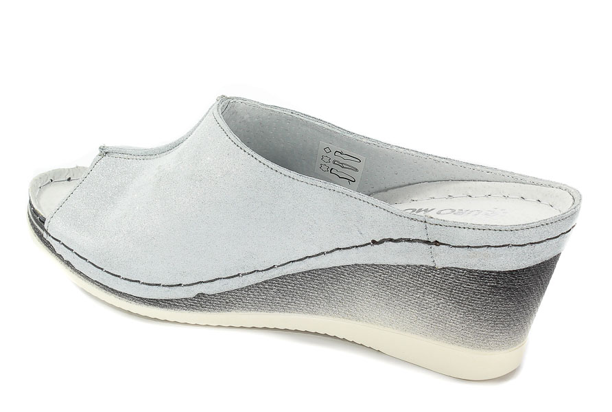 Klapki Euro Moda Ram 1099 Srebrny L-51