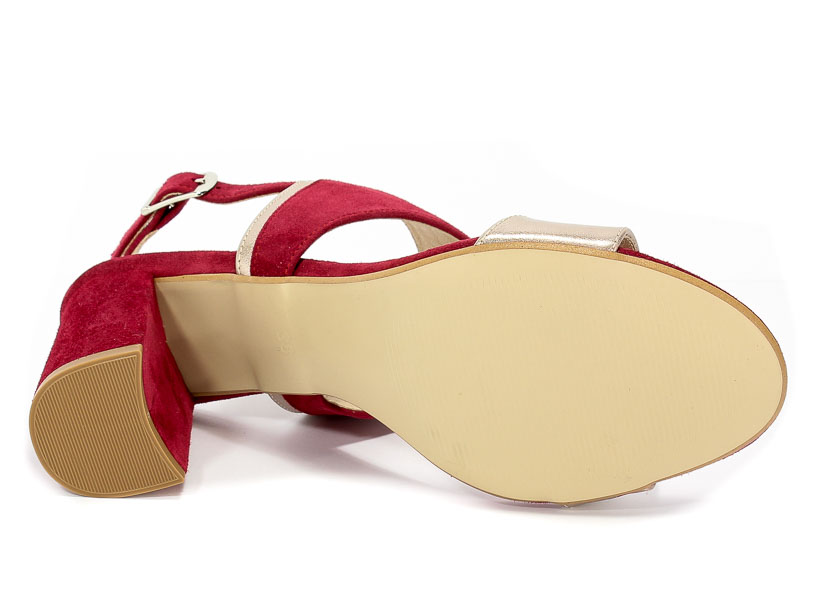 Sandały Euro Moda Ro 417J Burgund
