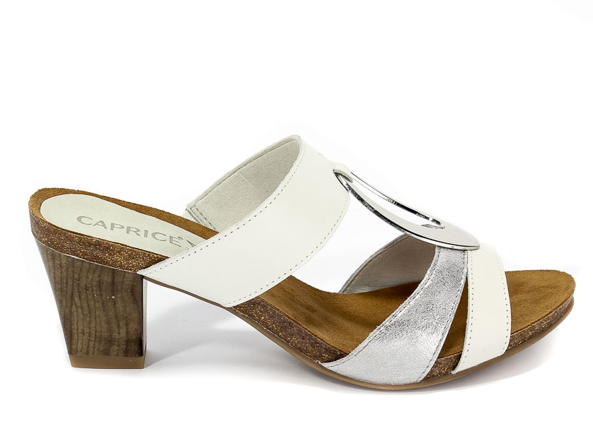 Klapki Caprice 9-27210-20 191 White/Silver