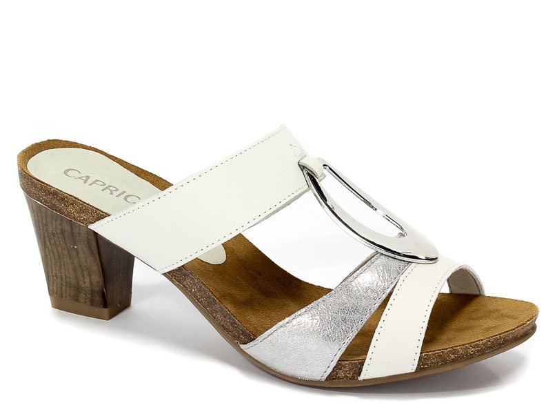 Klapki Caprice 9-27210-20 191 White/Silver