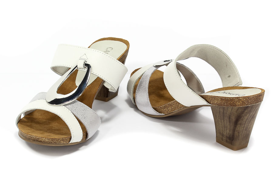 Klapki Caprice 9-27210-20 191 White/Silver