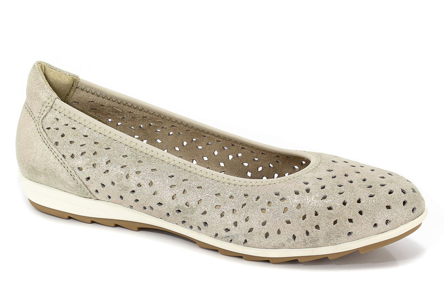 Baleriny Letnie Jana 8-22103-20 350 Taupe/Metal