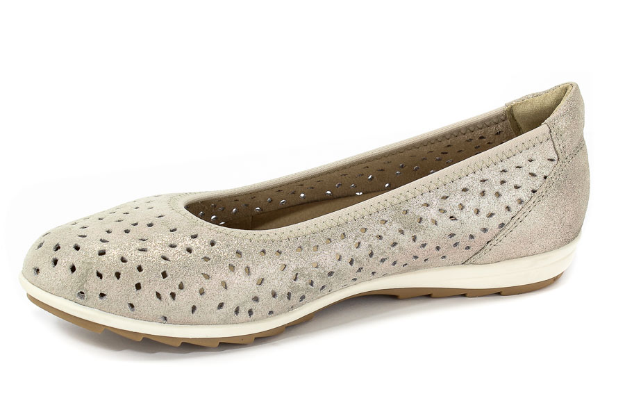 Baleriny Letnie Jana 8-22103-20 350 Taupe/Metal