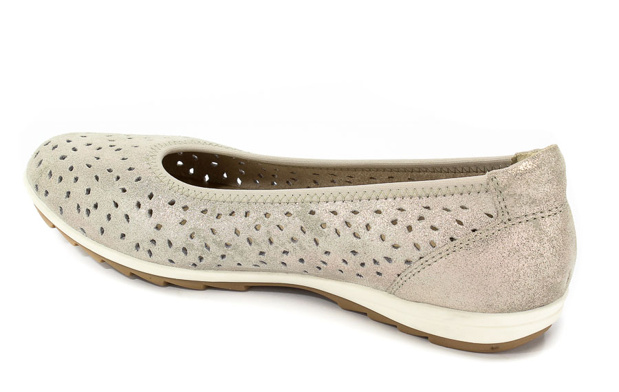 Baleriny Letnie Jana 8-22103-20 350 Taupe/Metal