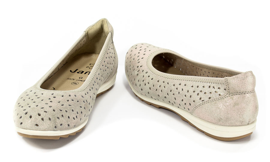 Baleriny Letnie Jana 8-22103-20 350 Taupe/Metal