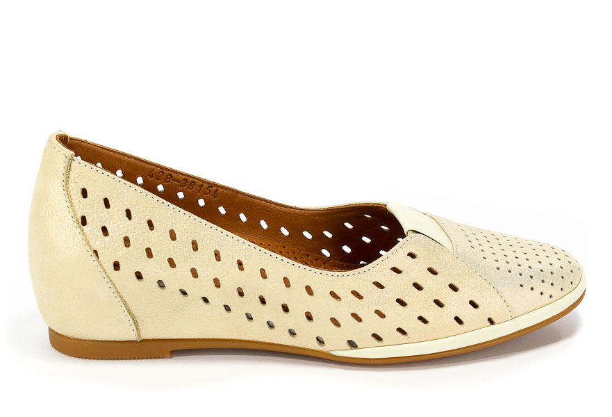 Półbuty Letnie Boccato 428 Beige