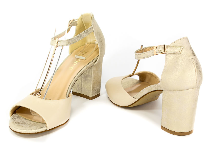 Sandały Uncome 24120 2 Beige/Gold