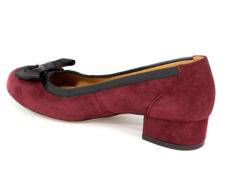 Czółenka Enrico Daniele C082-Z05+Z05-SC Zamsz Bordo+Zamsz Bordo