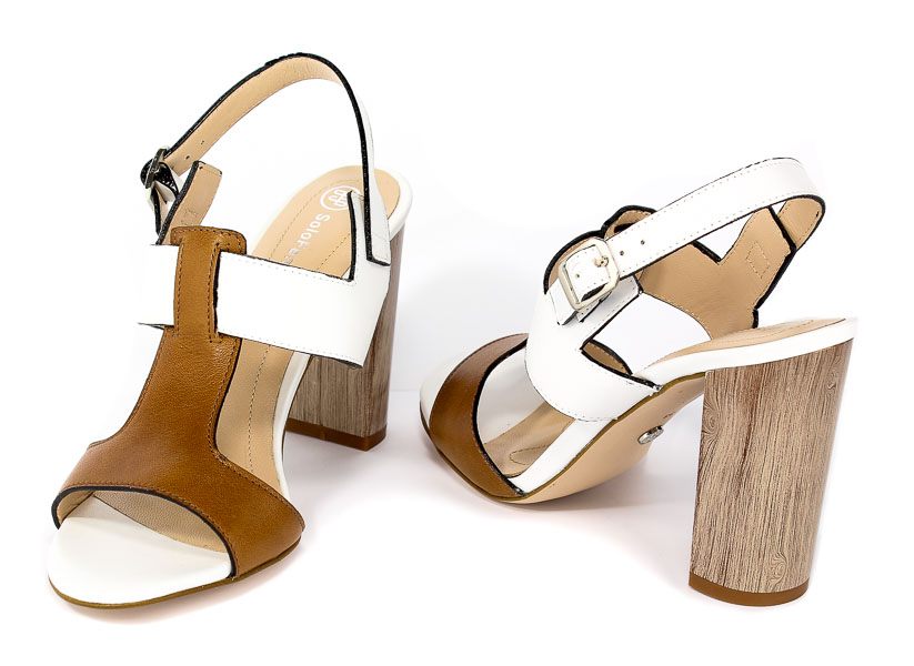 Sandały Solo Femme 62451-35-B99/G51-07-00 Biały/Camel
