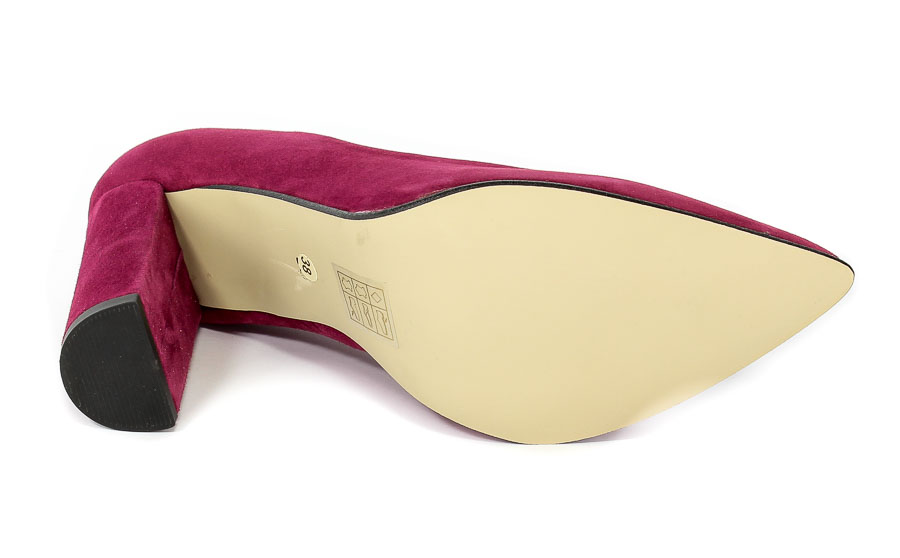 Czółenka Lewski 2658 Bordo Zamsz
