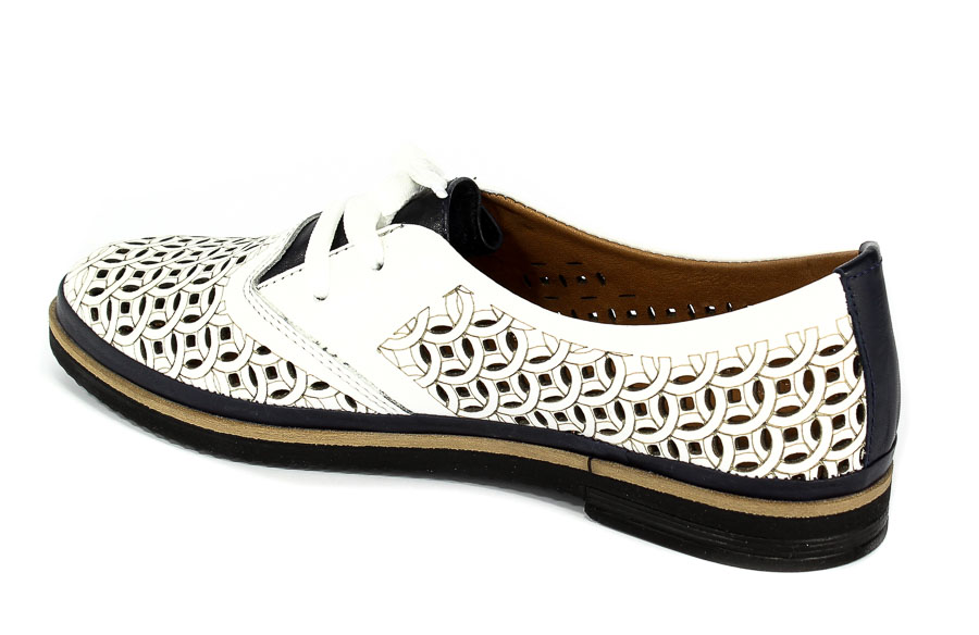 Półbuty Letnie Boccato 0346-511K 18Y 07.02 White Navy