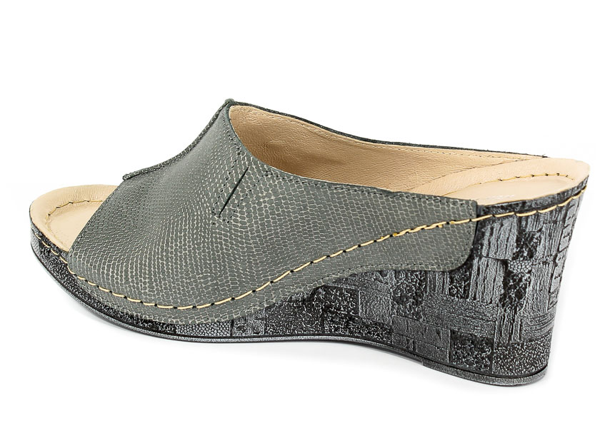 Klapki Euro Moda Tych 581 Szara Roma