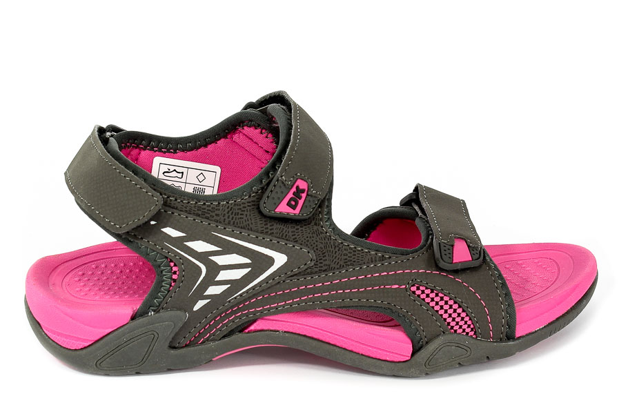 Sandały DK 3431 Dk.Grey/Fuxia