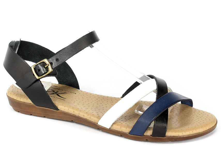 Sandały SPK Shoes 8241 Vaquetilla Ngro/Az Fra/Blco/N