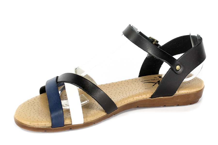 Sandały SPK Shoes 8241 Vaquetilla Ngro/Az Fra/Blco/N