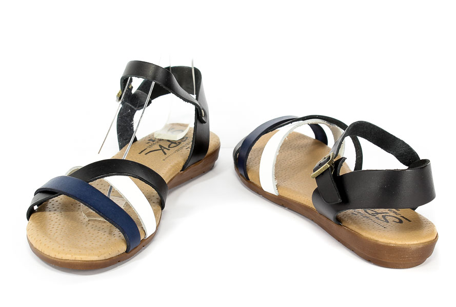 Sandały SPK Shoes 8241 Vaquetilla Ngro/Az Fra/Blco/N