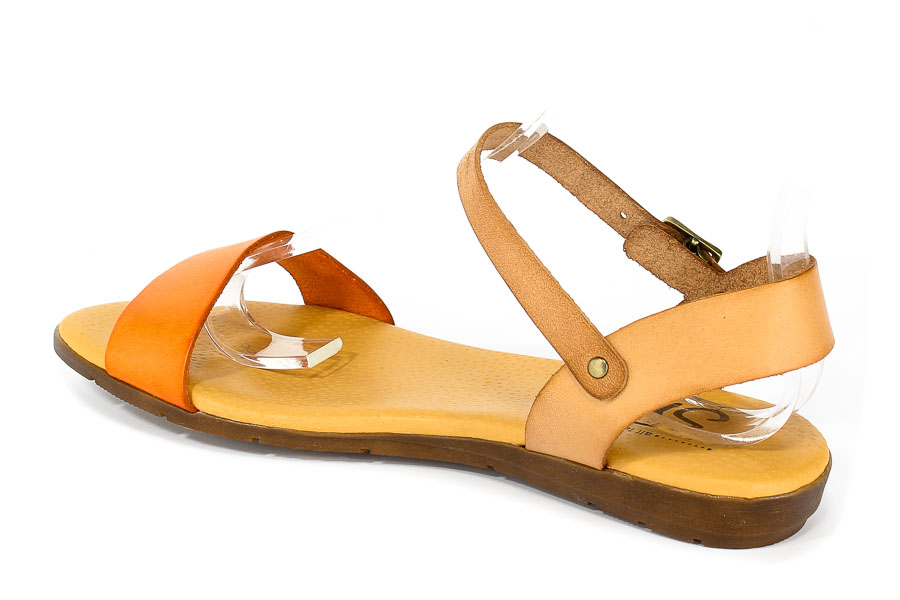 Sandały SPK Shoes 8240 Vaquetilla Naranja/Nuez