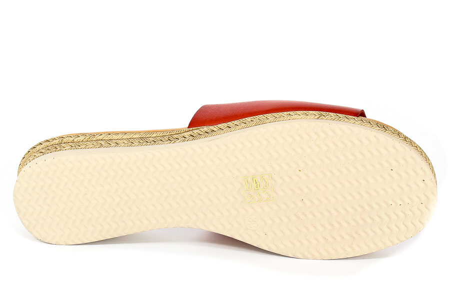 Klapki SPK Shoes 8302 Vaquetilla Rojo