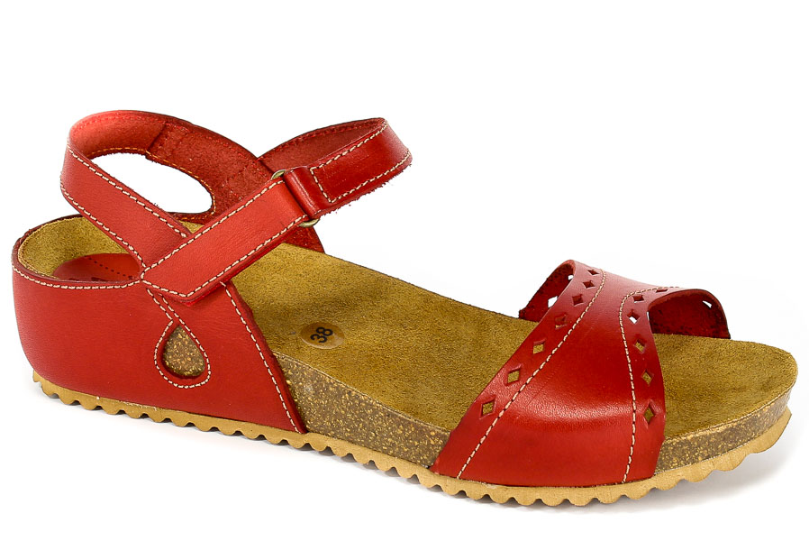 Sandały SPK Shoes 805 Vaquetilla Rojo