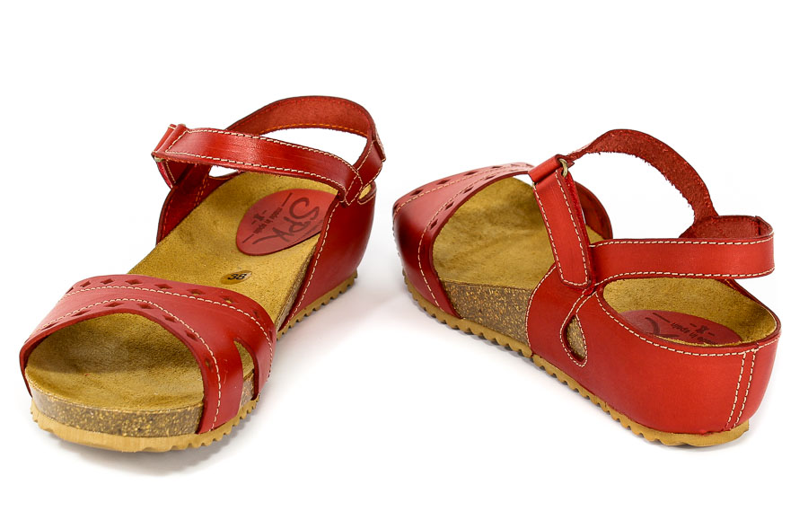 Sandały SPK Shoes 805 Vaquetilla Rojo