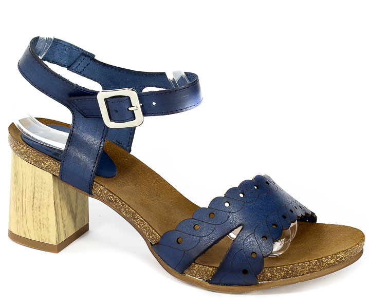Sandały SPK Shoes 861/Tc Vaquetilla Azul Francia