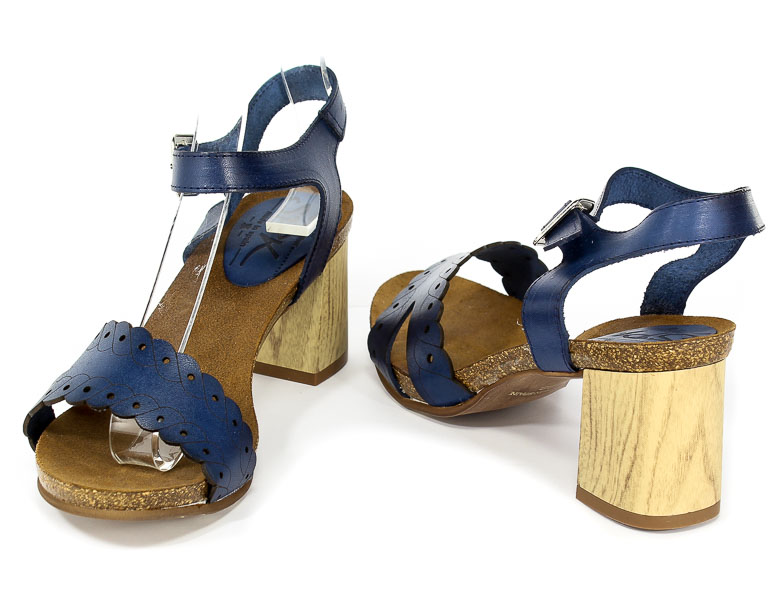 Sandały SPK Shoes 861/Tc Vaquetilla Azul Francia