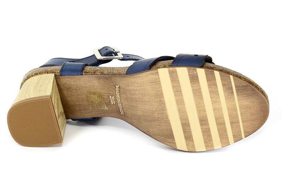 Sandały SPK Shoes 861/Tc Vaquetilla Azul Francia