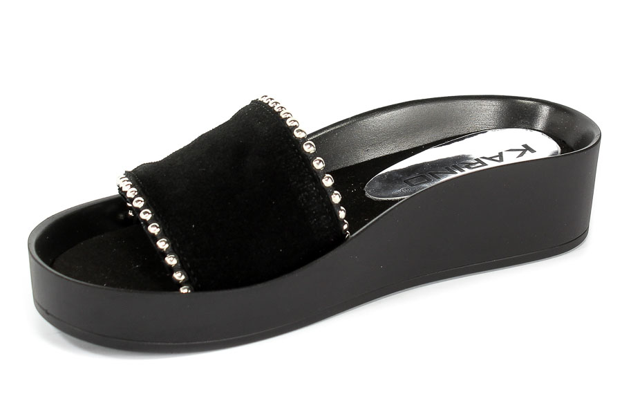 Klapki Karino 2564/003-P Czarny