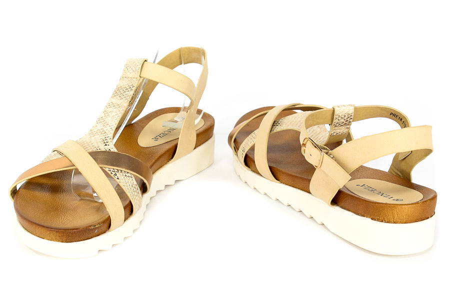 Sandały Vinceza PRE18-11914 Beige Beżowy