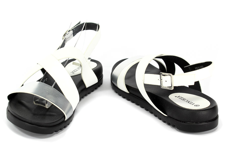 Sandały Vinceza PRE18-11906 White Silver Biały
